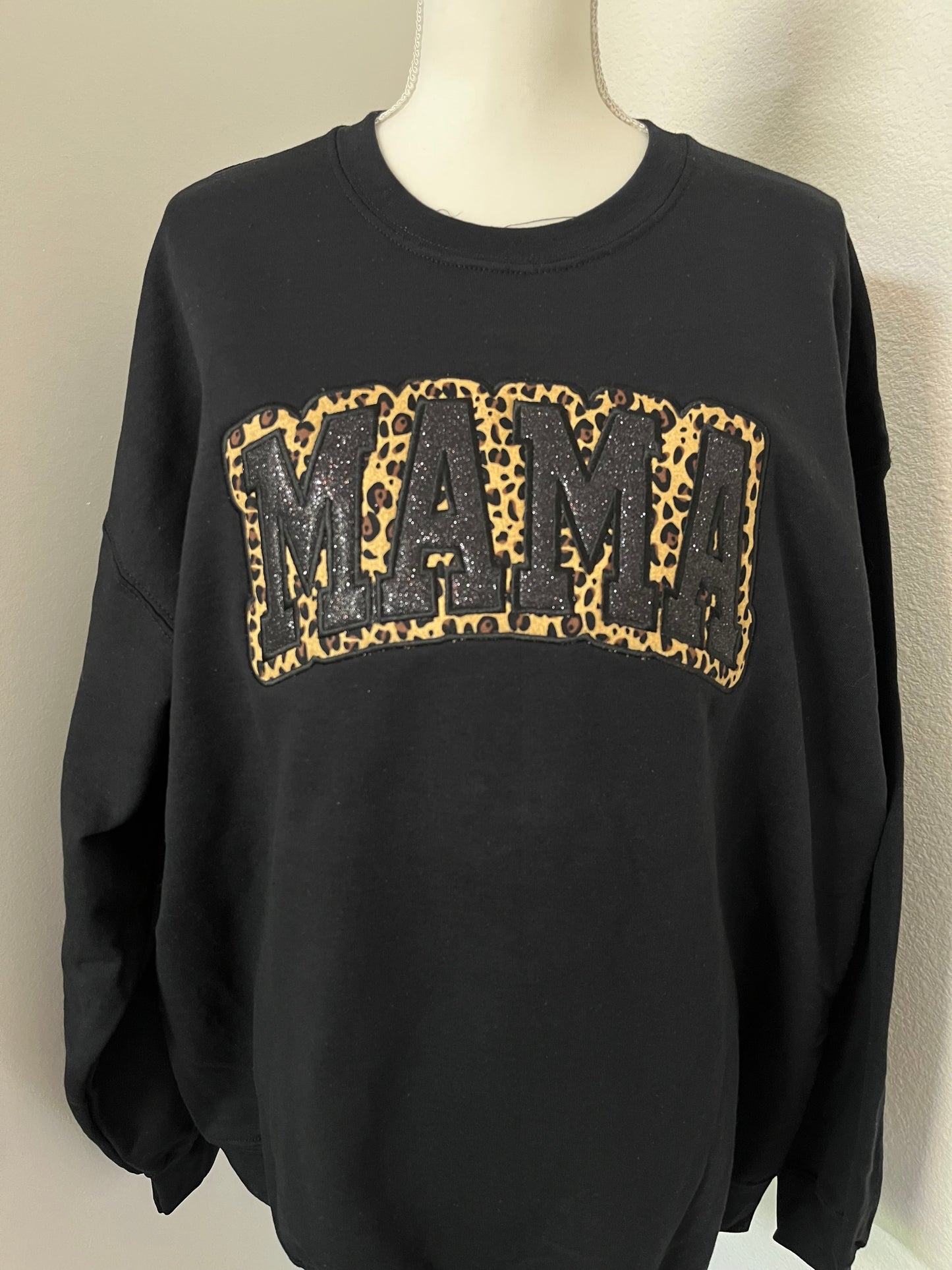 Leopard Black Glitter Sweater