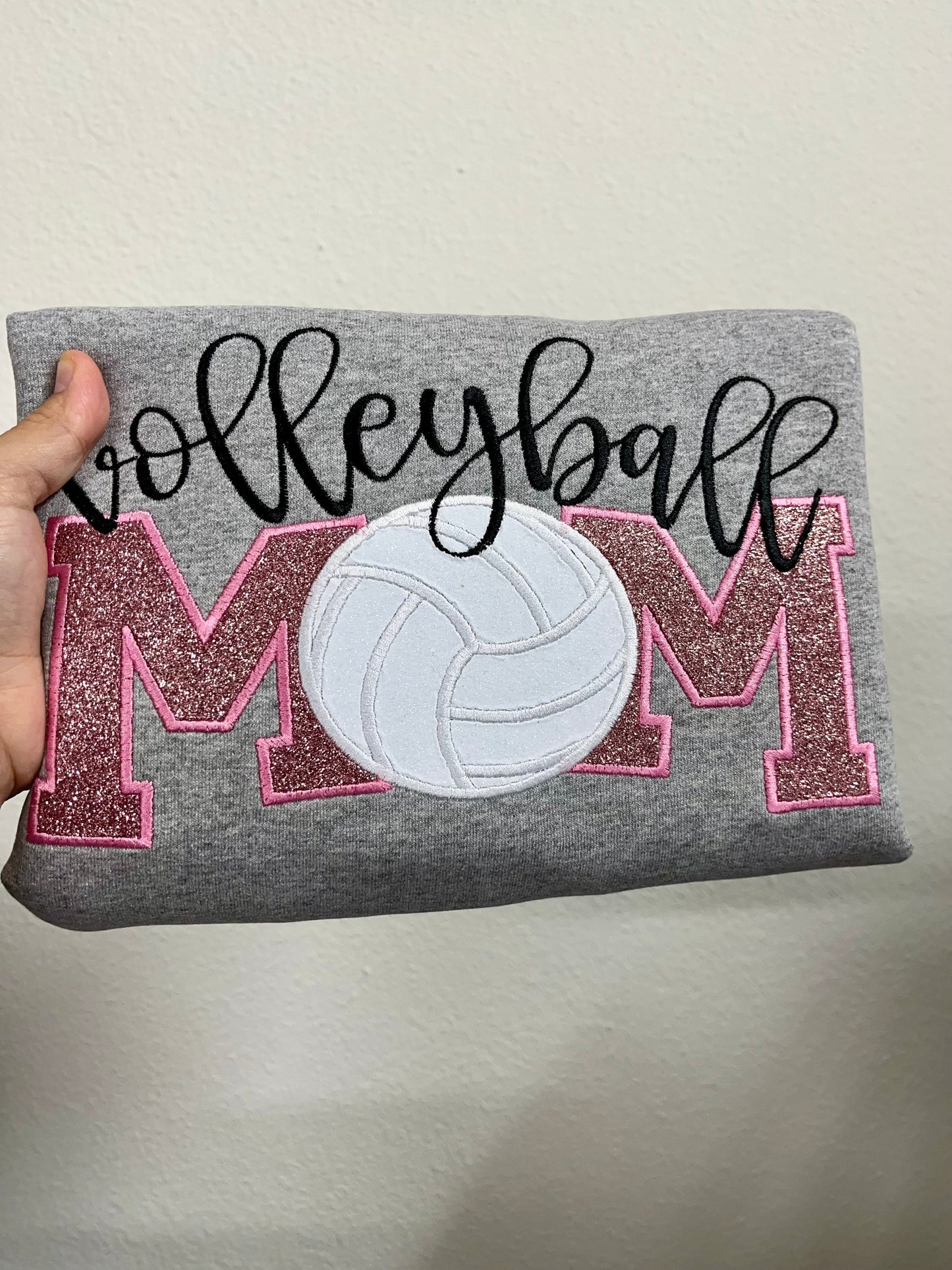 Volleyball Mom Embroidered Sweatshirt