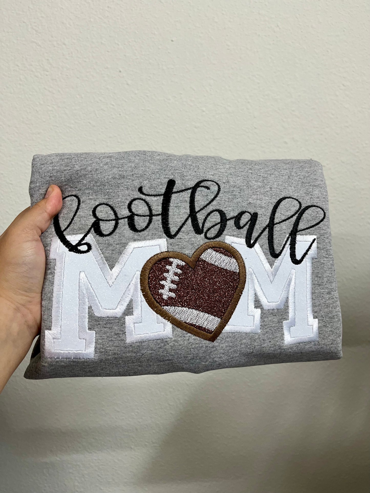 Football Mom Embroidered Sweatshirt