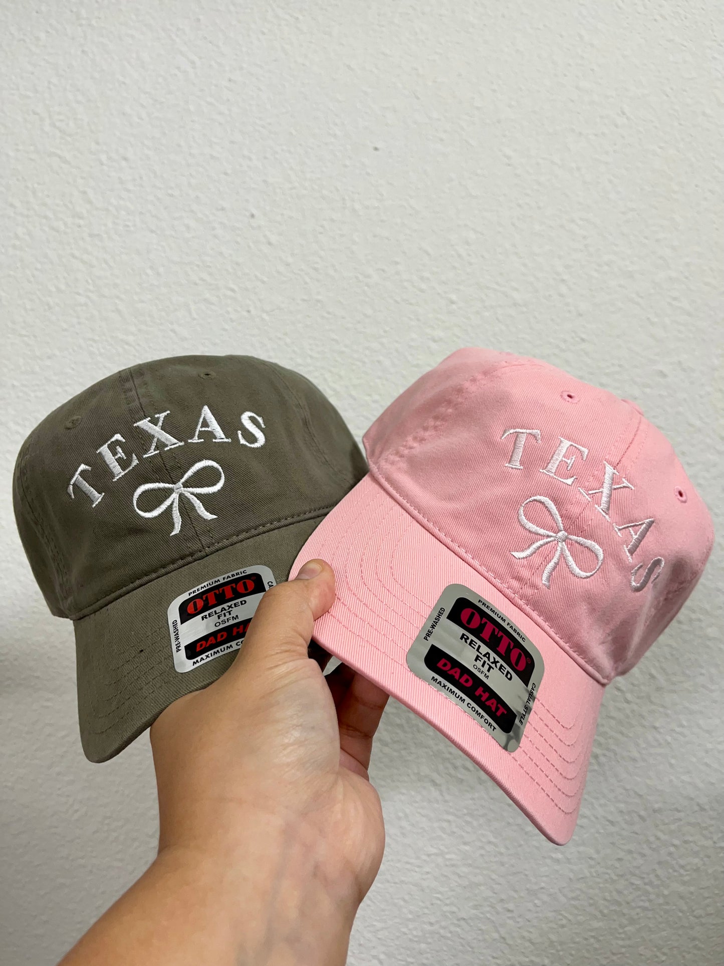 Embroidered TEXAS Bow Dad Hat