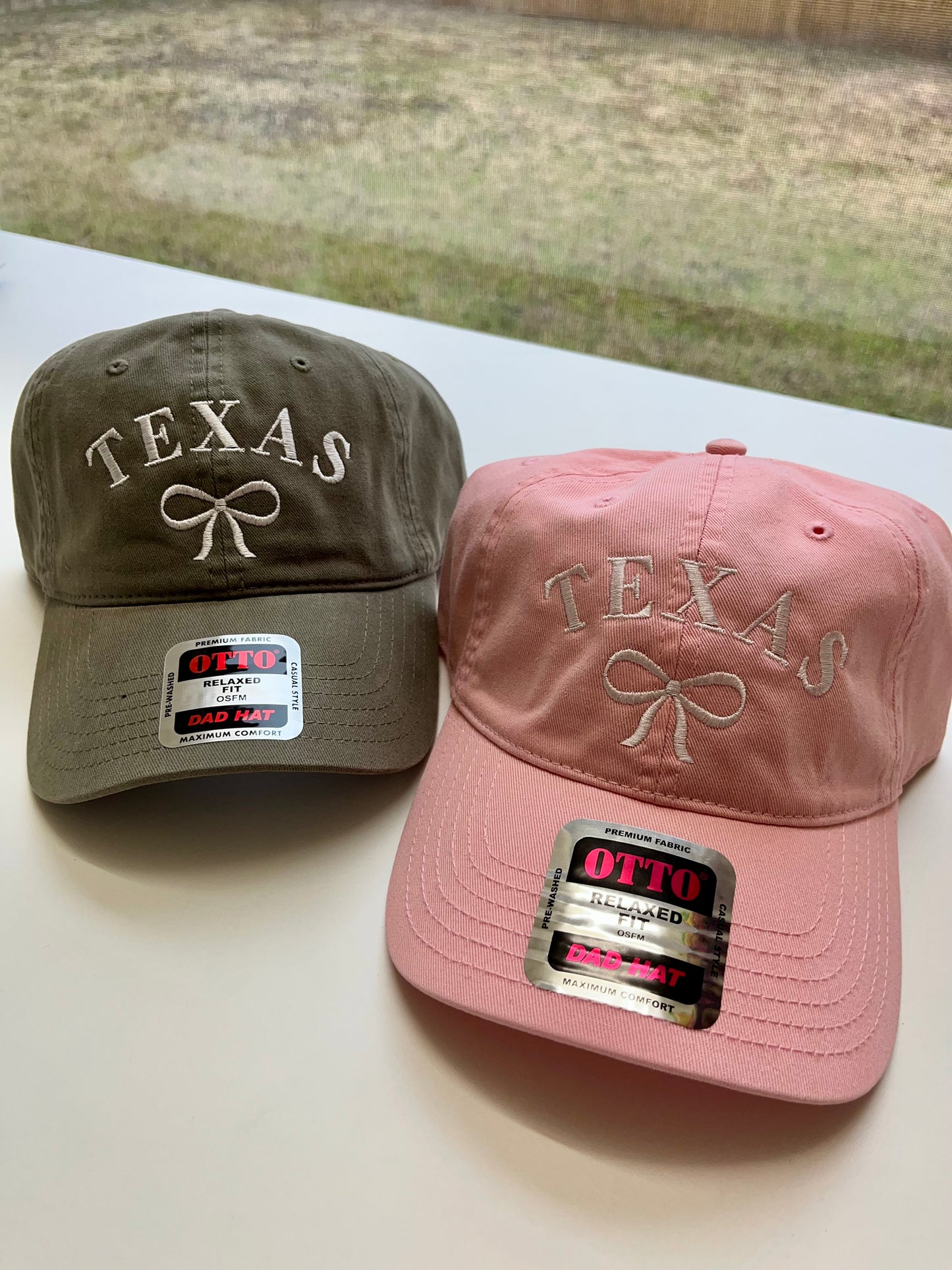 Embroidered TEXAS Bow Dad Hat