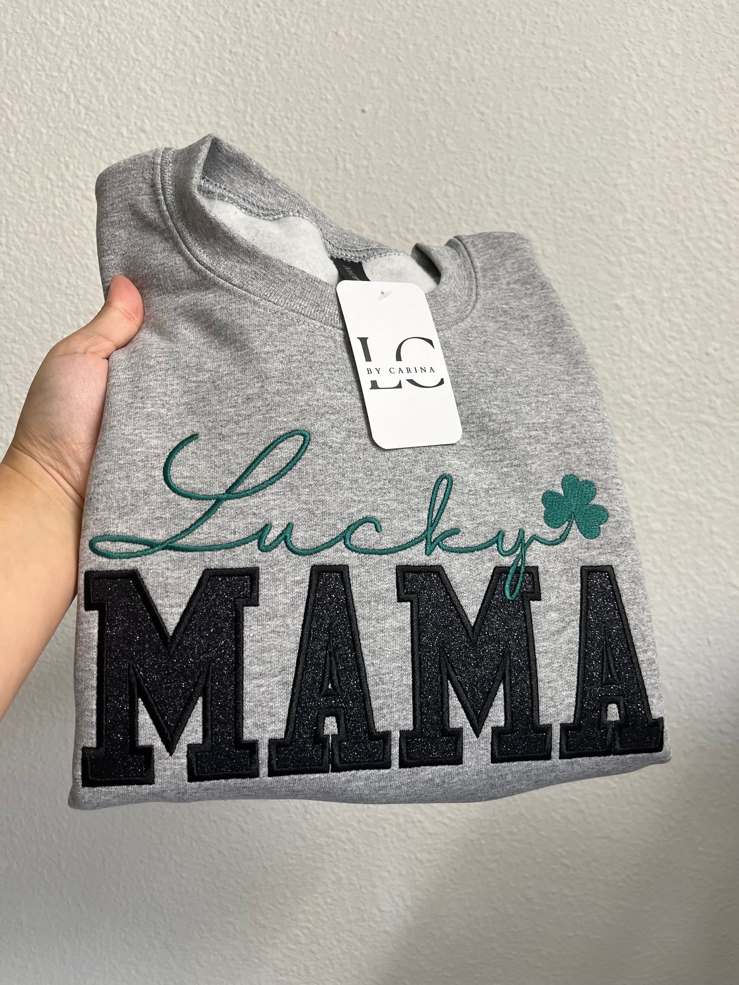 Lucky Mama St. Patrick’s Day Embroidered Sweatshirt
