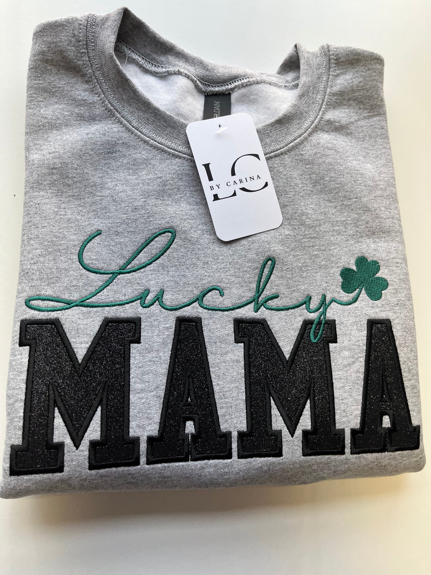 Lucky Mama St. Patrick’s Day Embroidered Sweatshirt