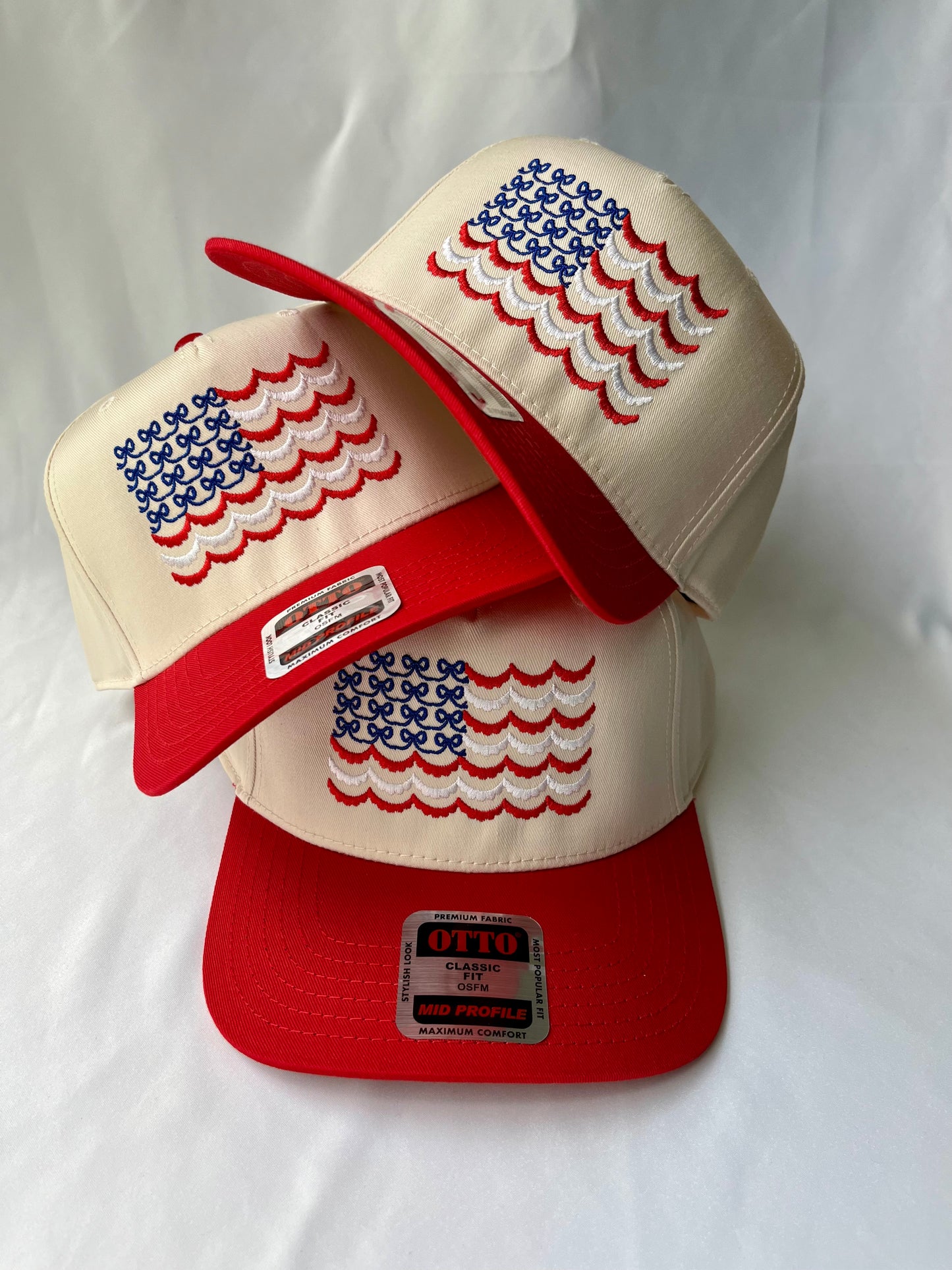 Red Coquette USA Flag Hat