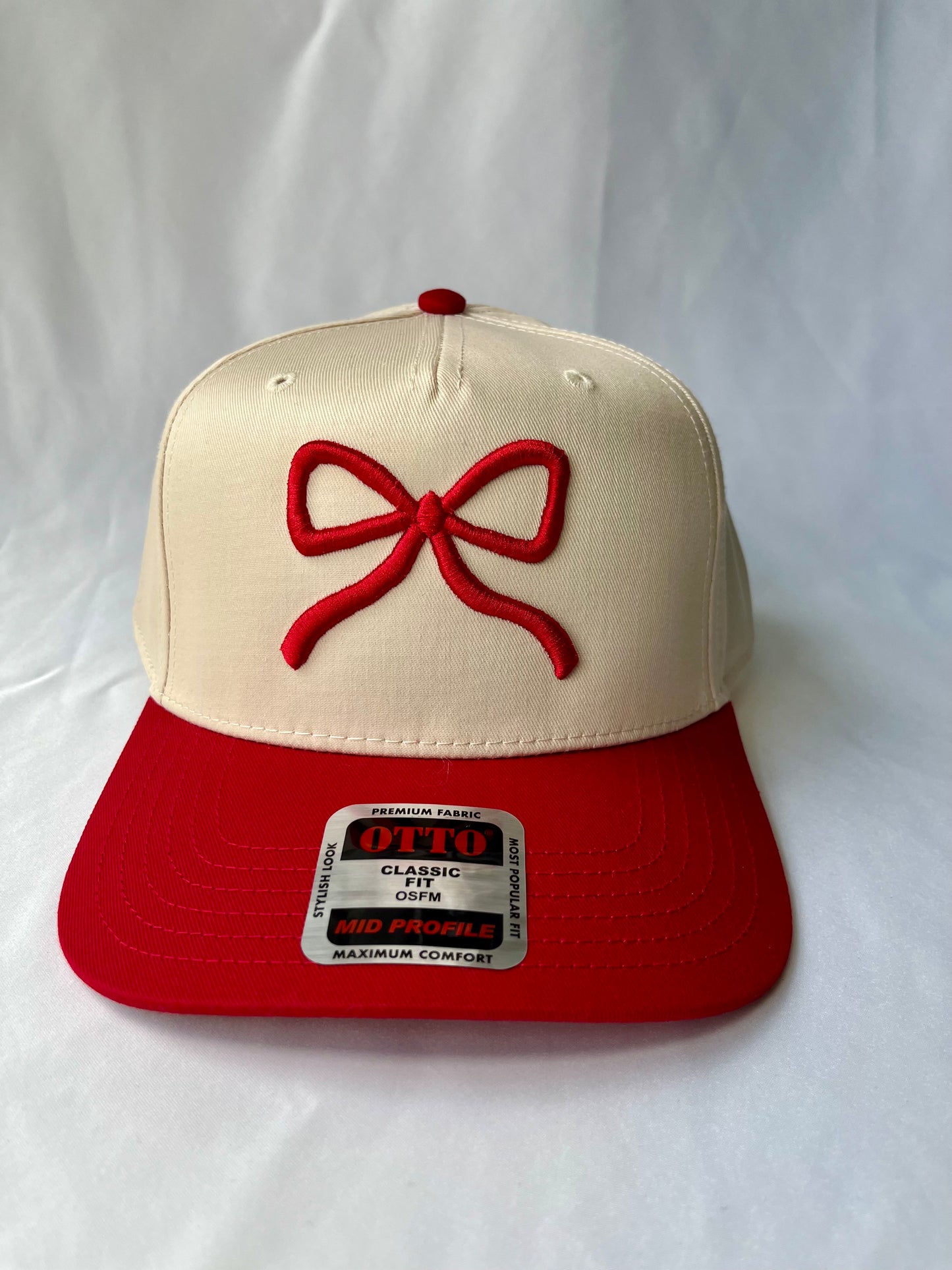 Red Puff Bow -Hat