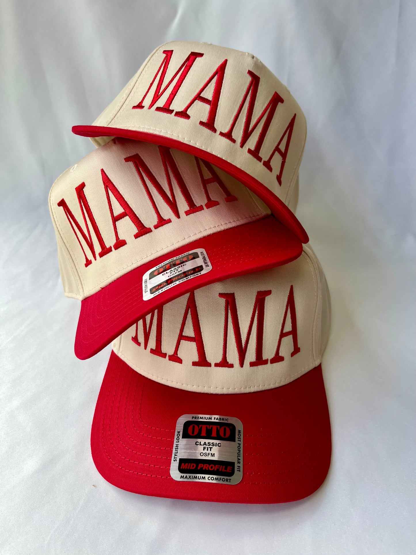 Red & Tan MAMA Hat