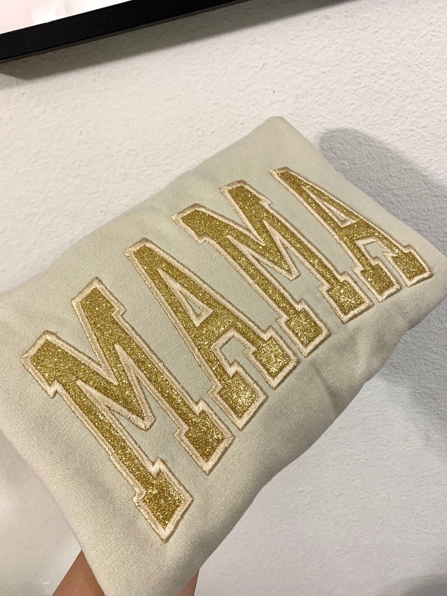 GOLD-MAMA Glitter HTV Embroidered Apparel