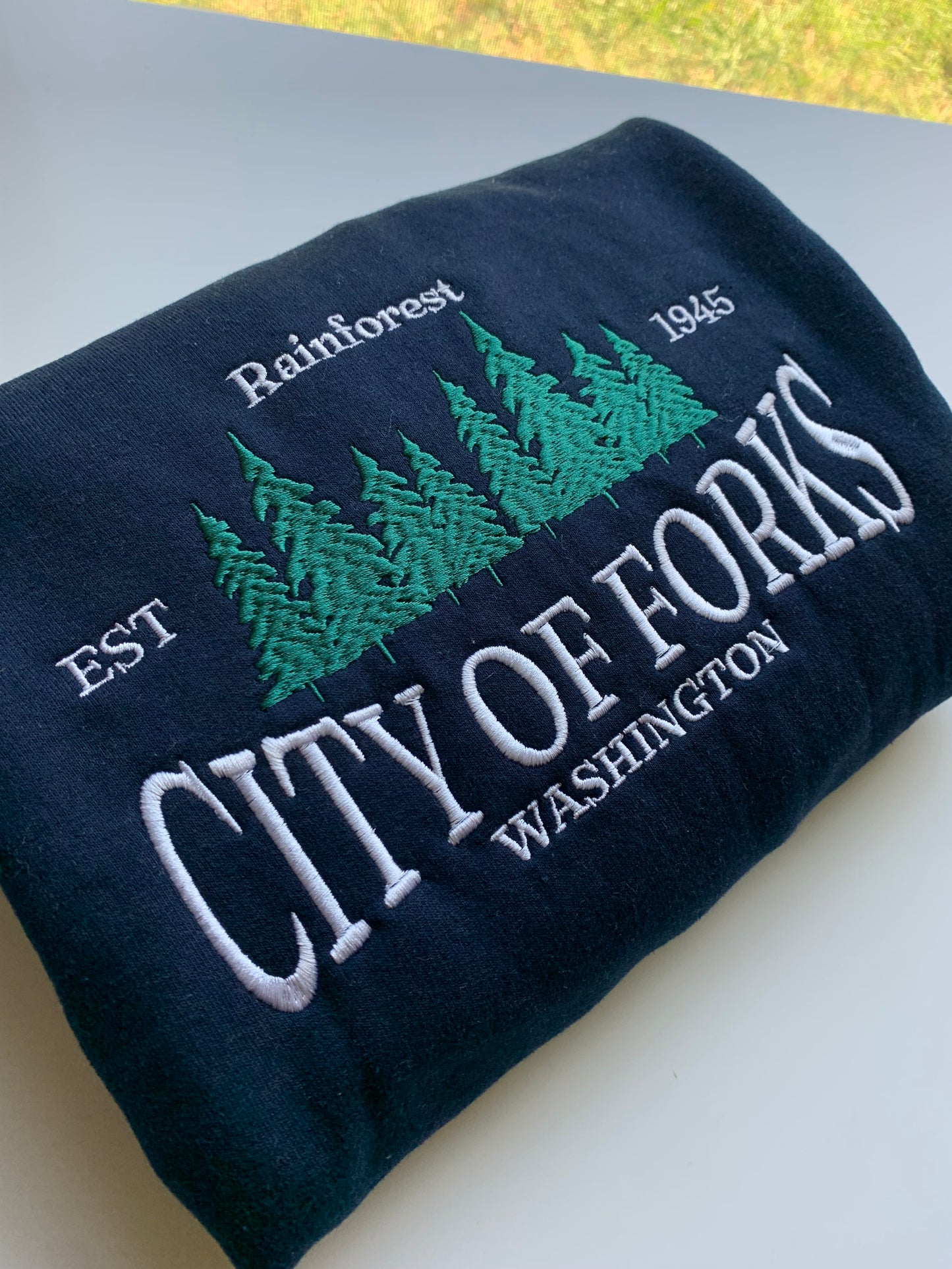 City of Forks Embroidered Sweatshirt