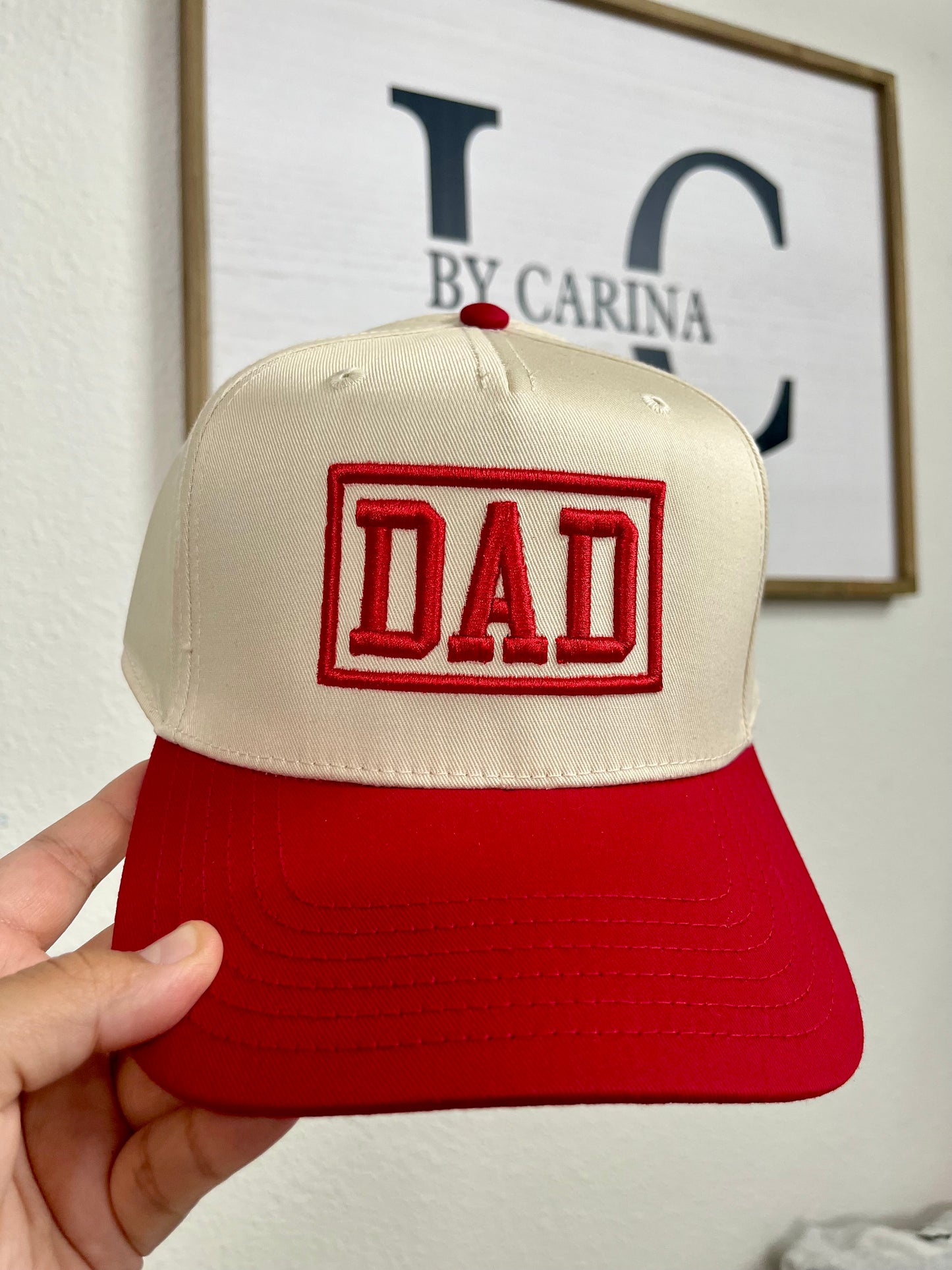 "DAD" Box Logo Embroidered Hat