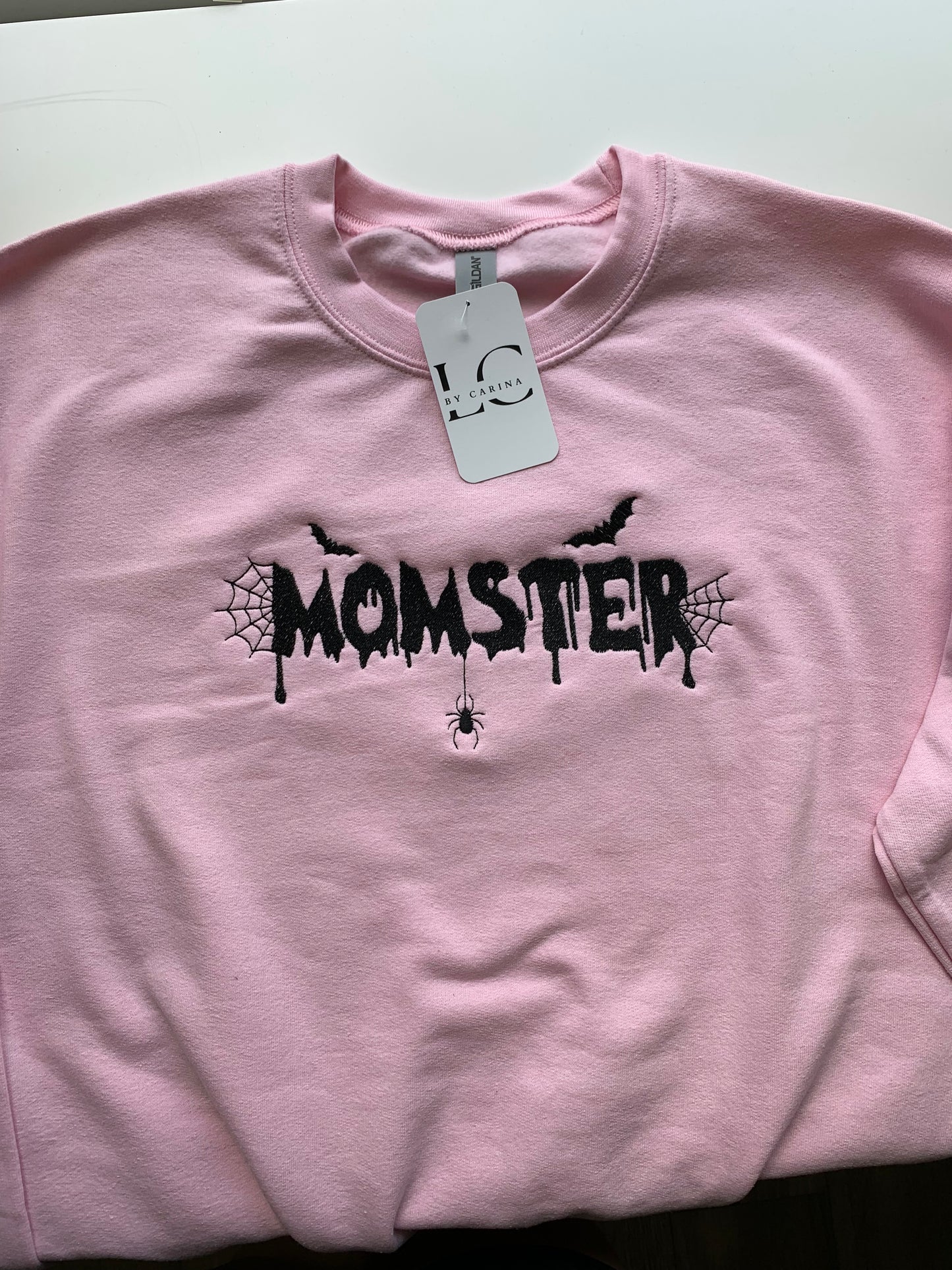 MOMSTER Embroidered Pink Sweatshirt