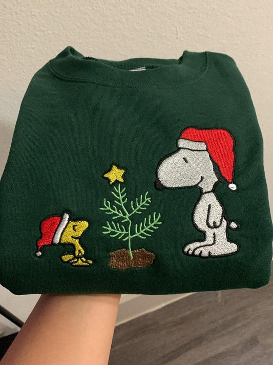 Snoopy Holiday Embroidered Sweatshirt