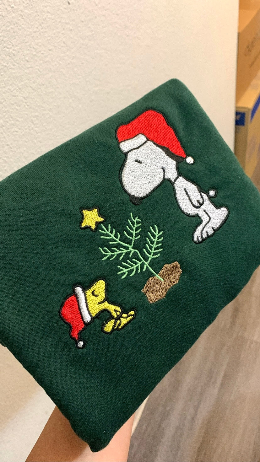 Snoopy Holiday Embroidered Sweatshirt