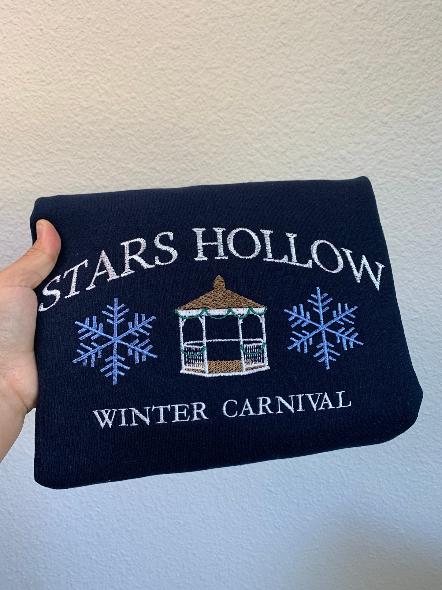 Hollow Winter Carnival Embroidered Sweatshirt