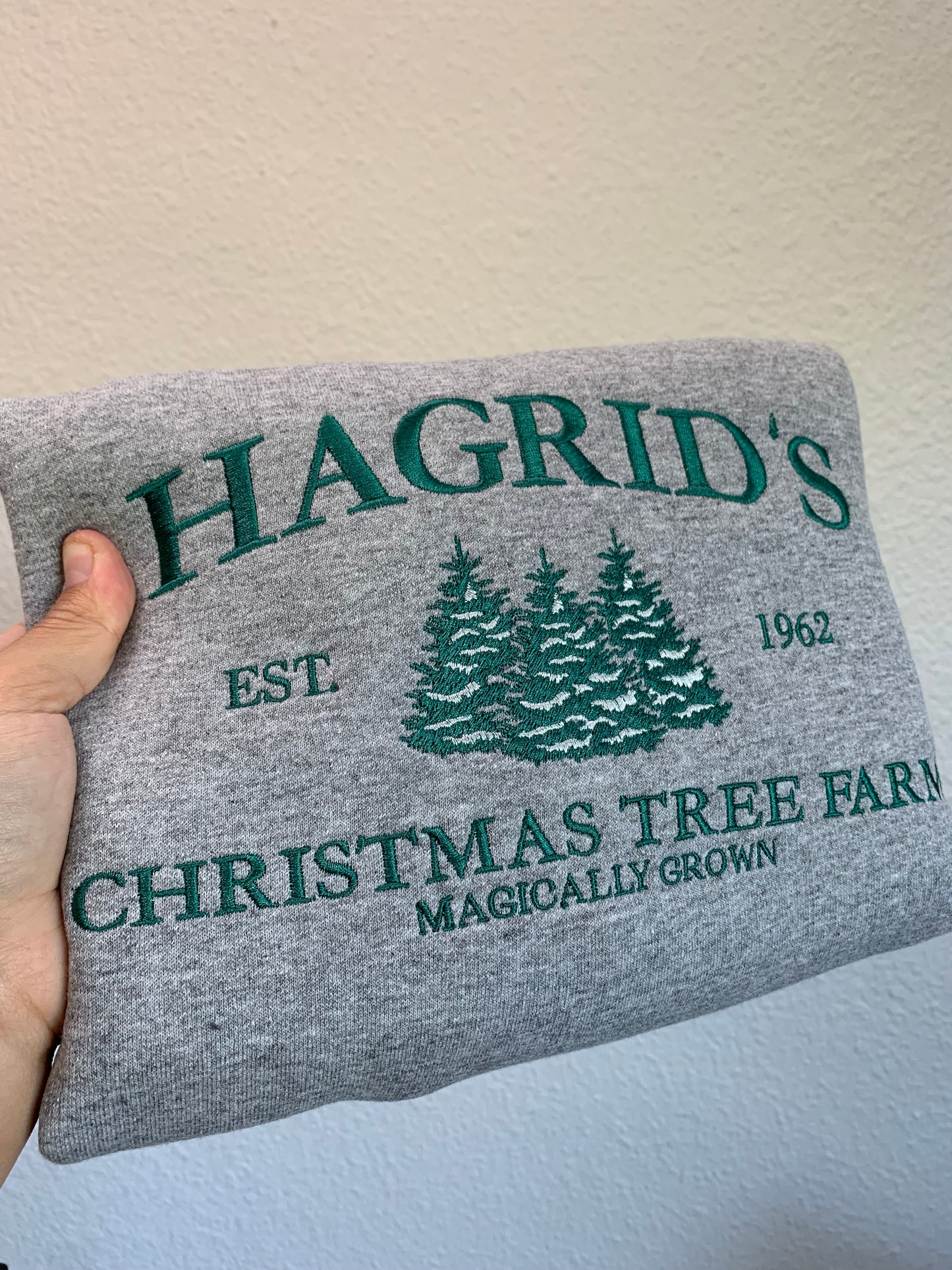 Hagrid's Christmas Tree Farm Embroidered Sweatshirt