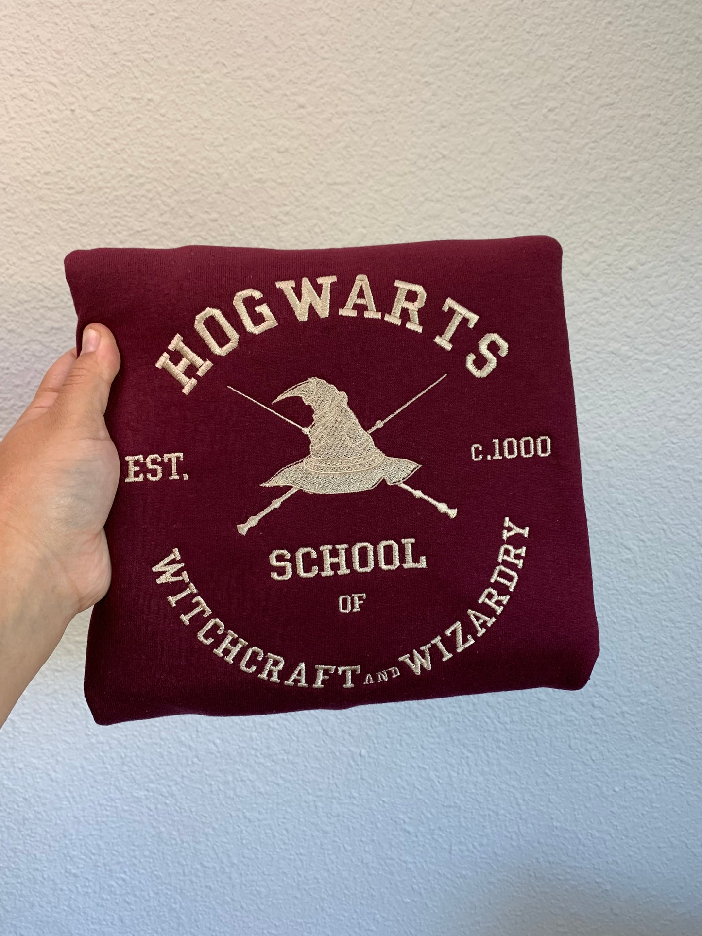 Hogwarts School Embroidered Sweatshirt