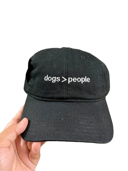 “Dogs > People” Embroidered Hat
