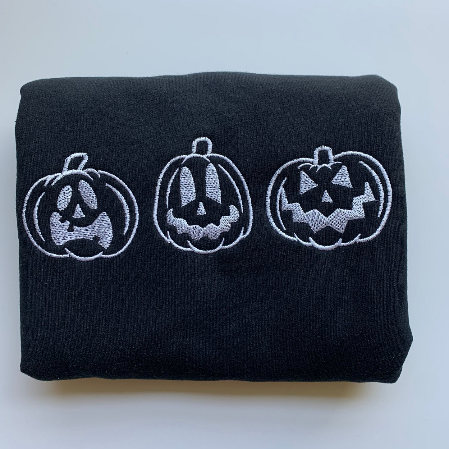 Halloween Embroidered Jack O' Lanterns Sweater