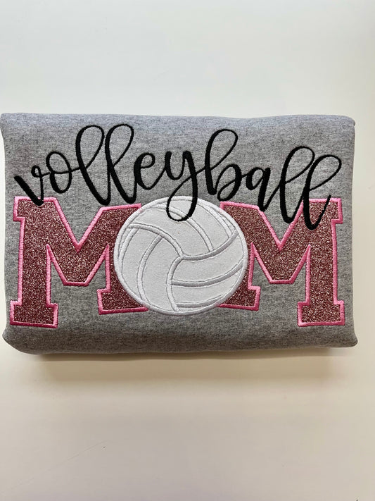 Volleyball Mom Embroidered Sweatshirt