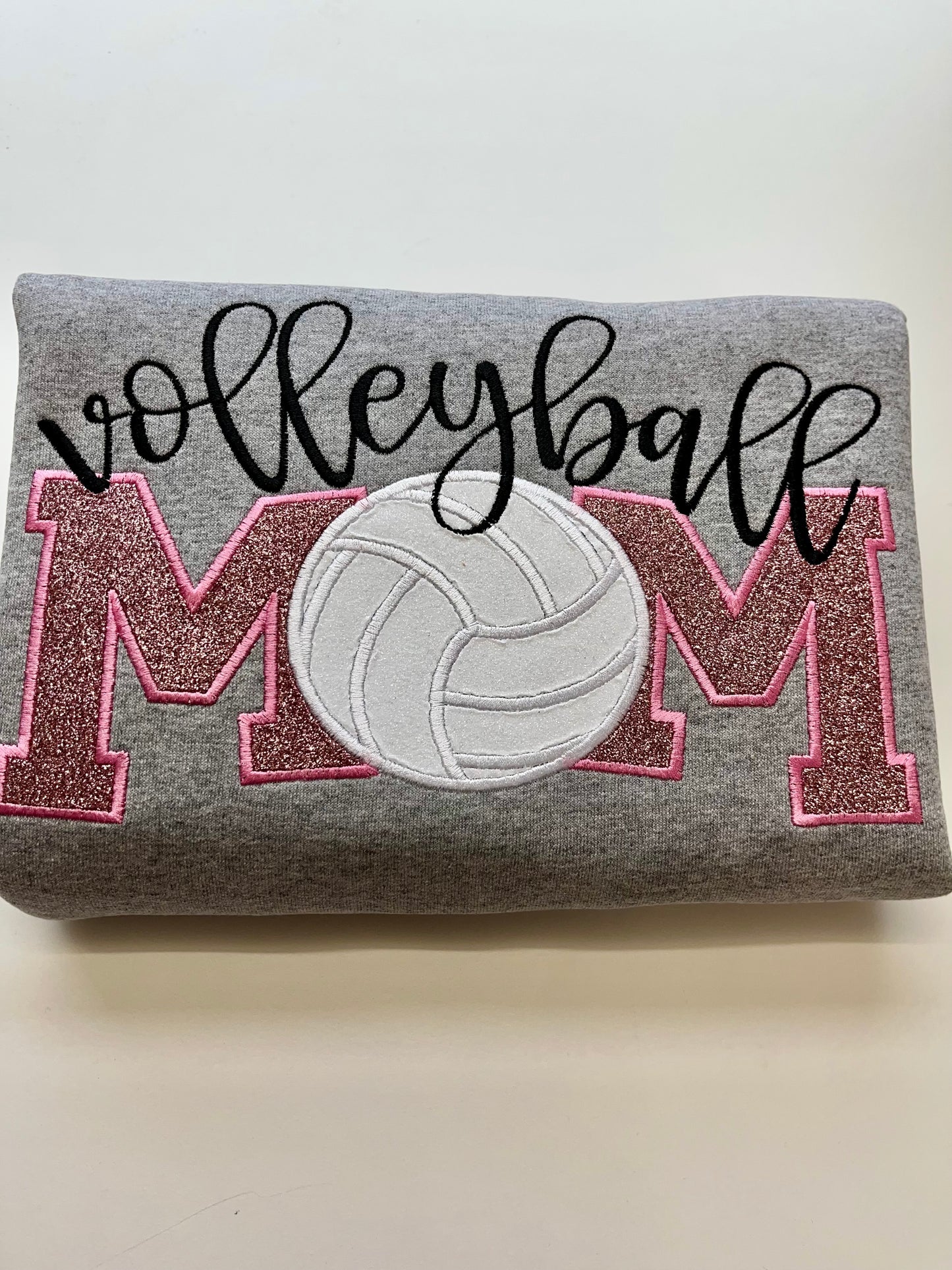 Volleyball Mom Embroidered Sweatshirt