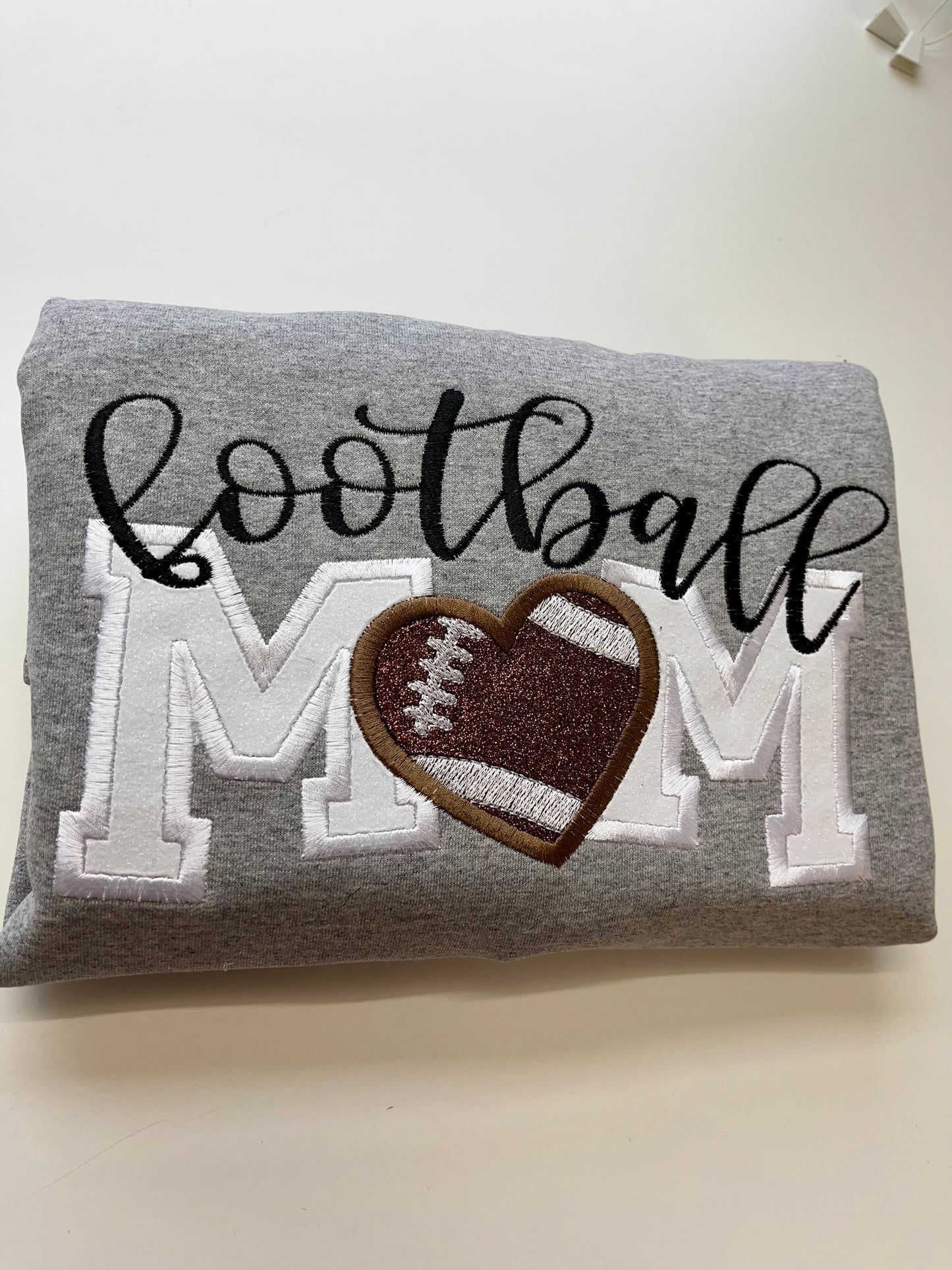 Football Mom Embroidered Sweatshirt