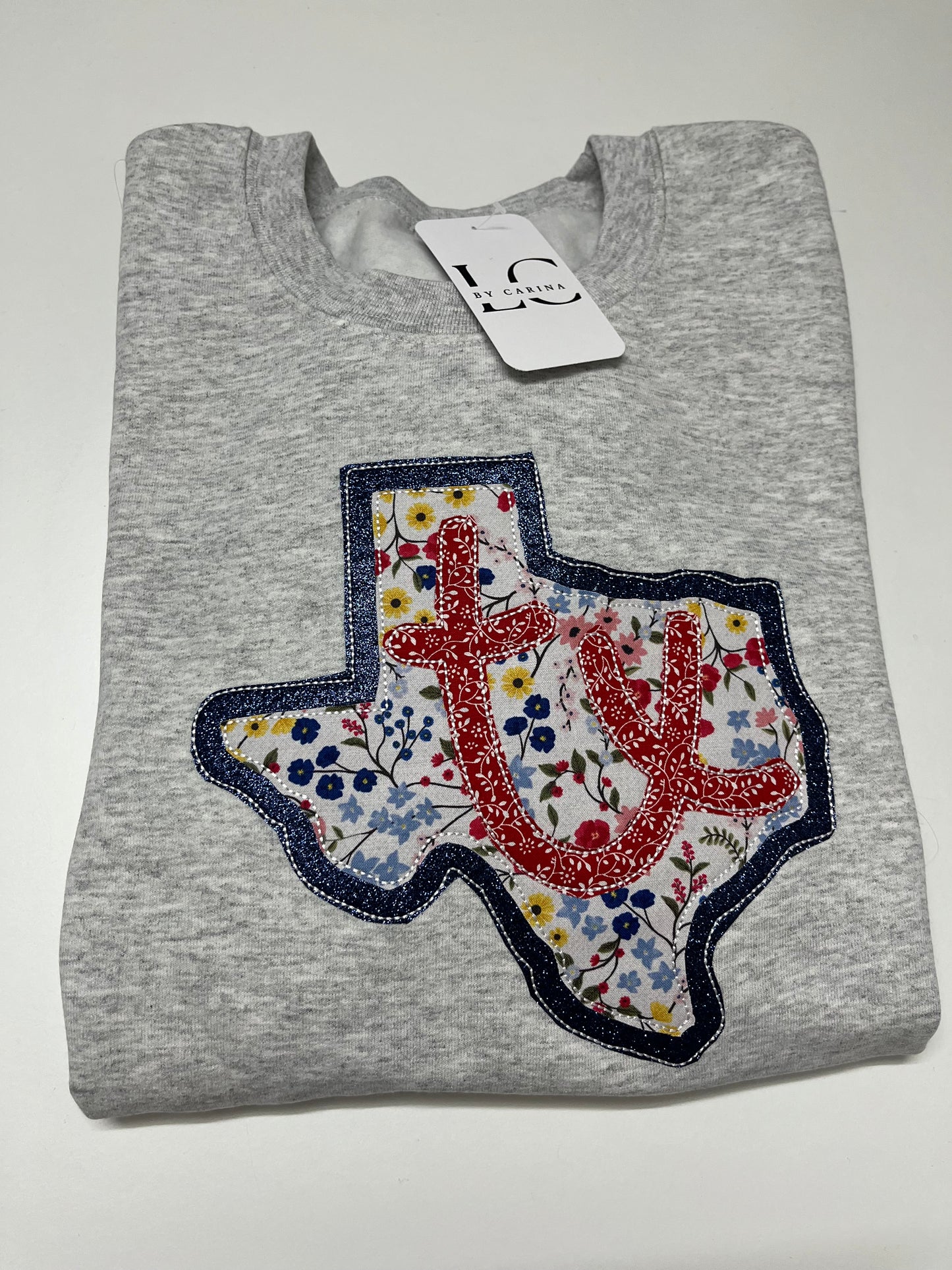 Floral Texas State Appliqué Sweatshirt