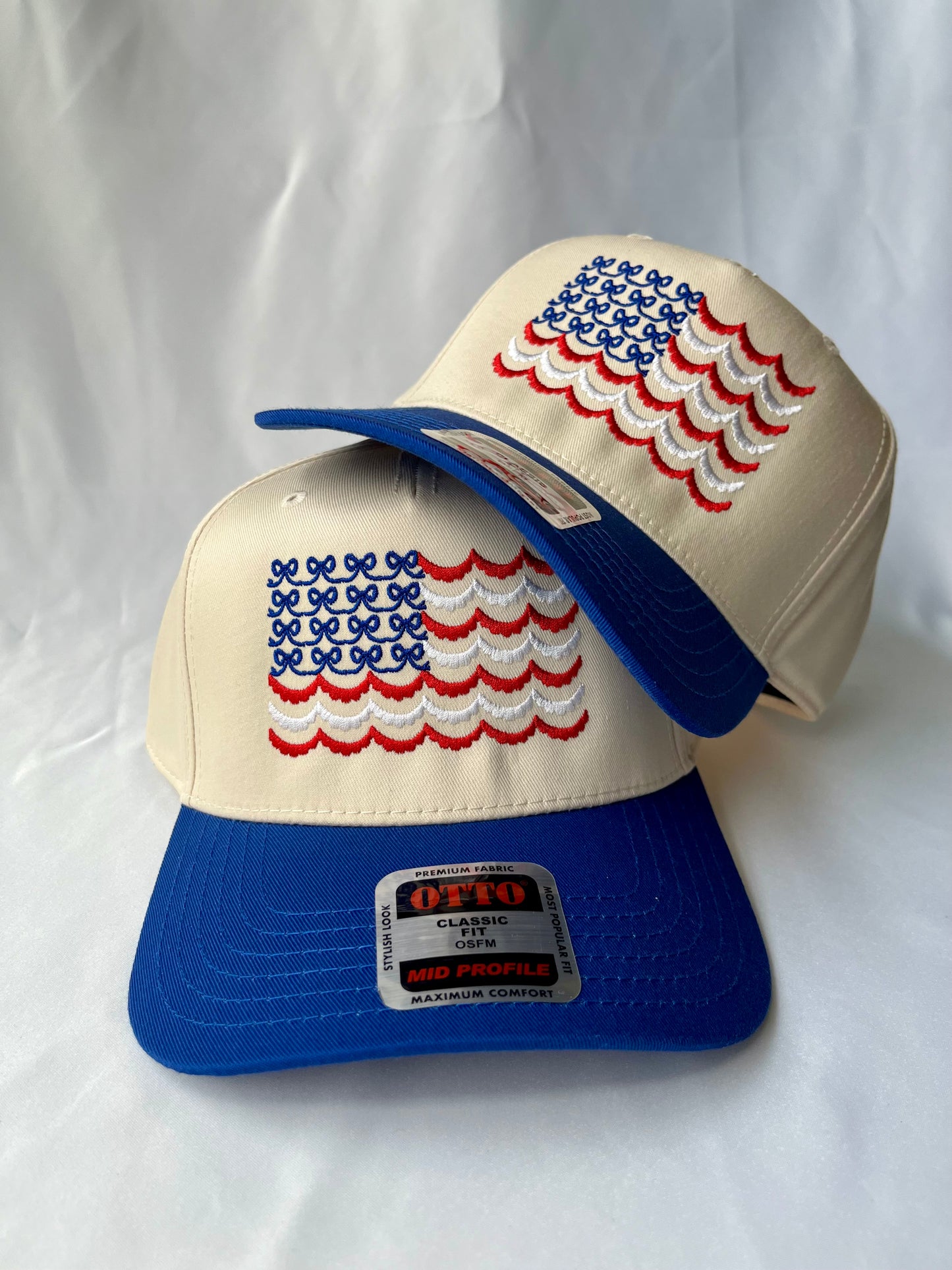 Royal Blue Coquette USA Flag Hat