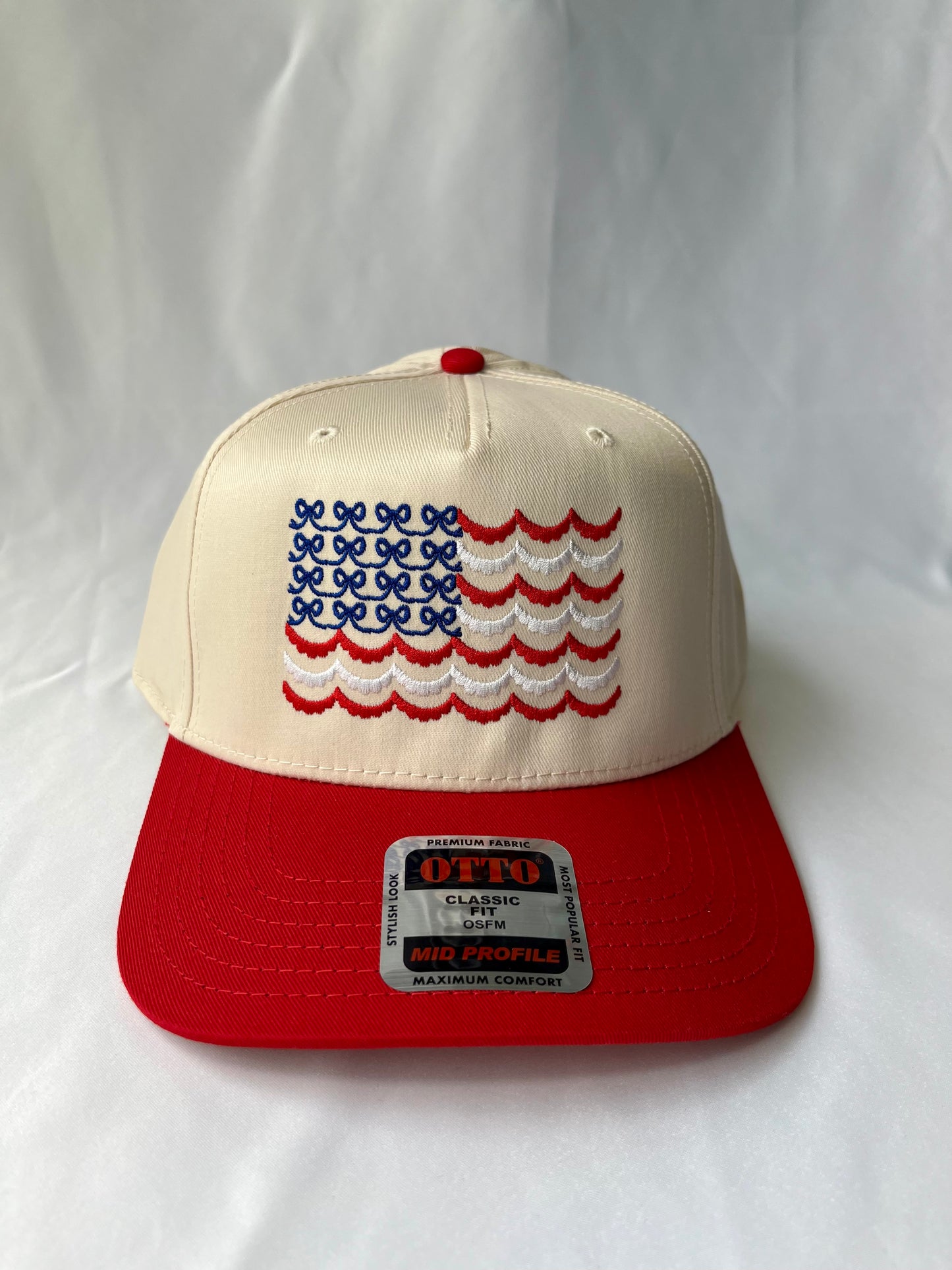 Red Coquette USA Flag Hat