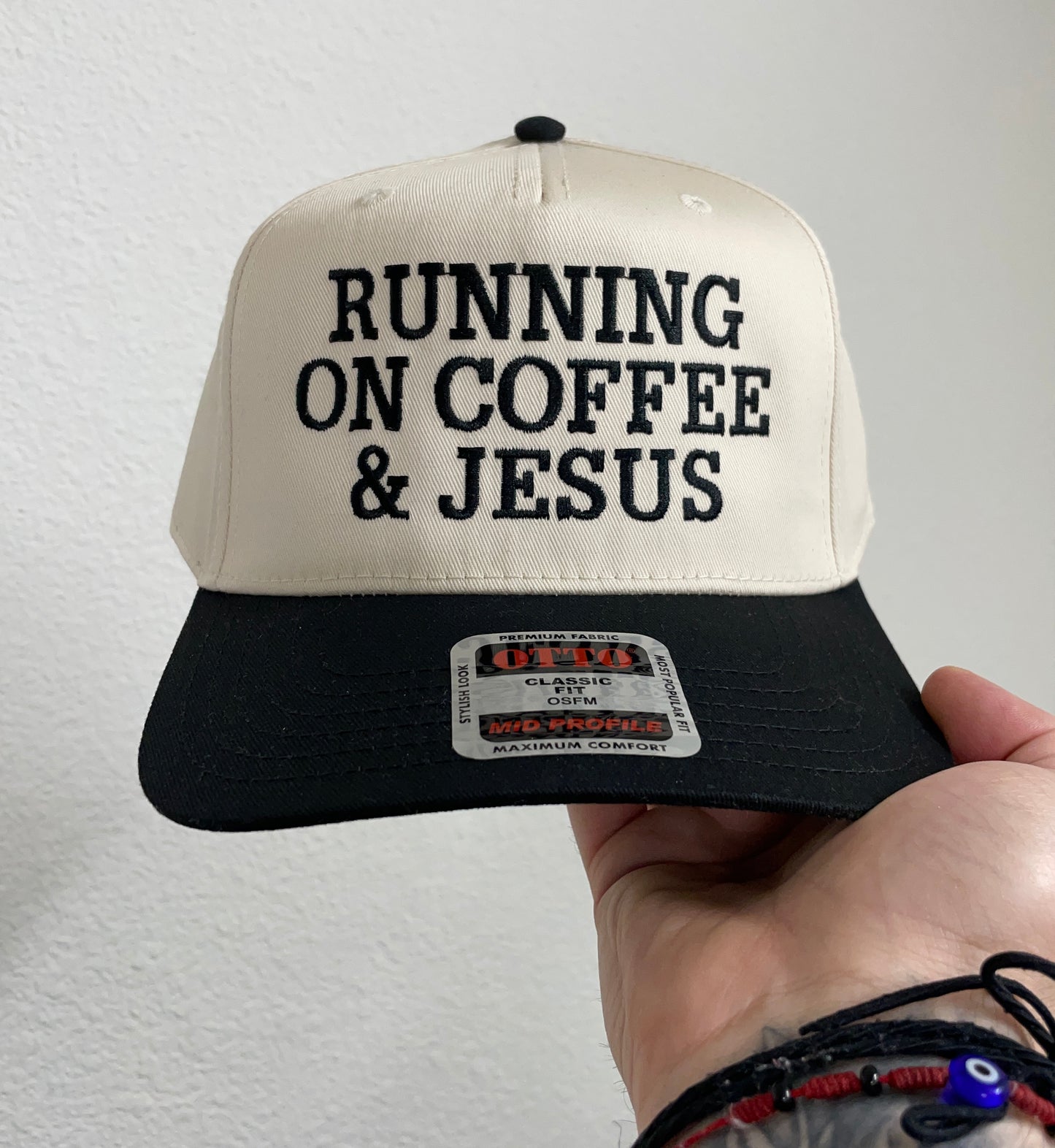 RUNNING ON COFFEE & JESUS Hat