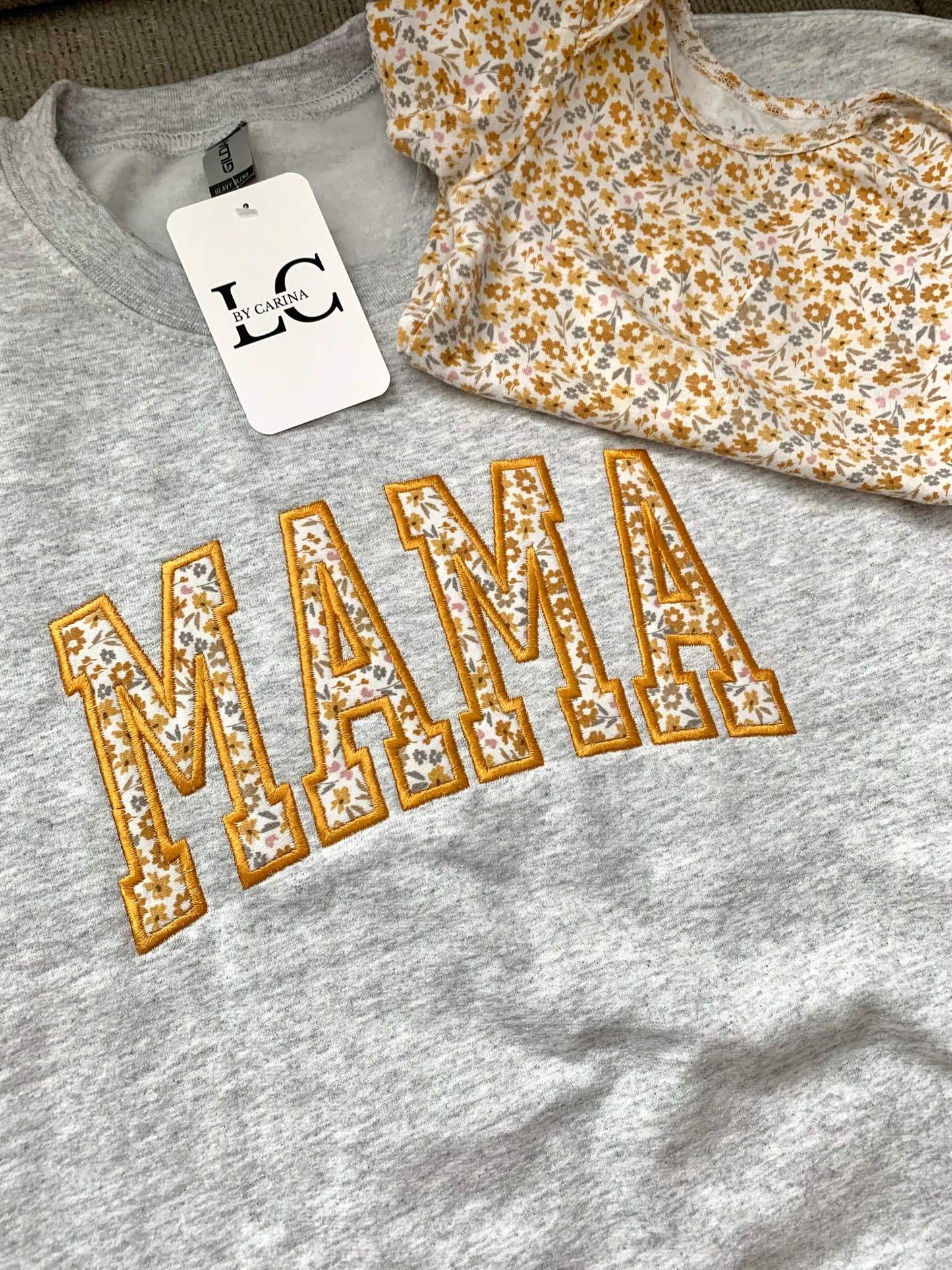 MAMA Embroidered Baby Outfit Keepsake