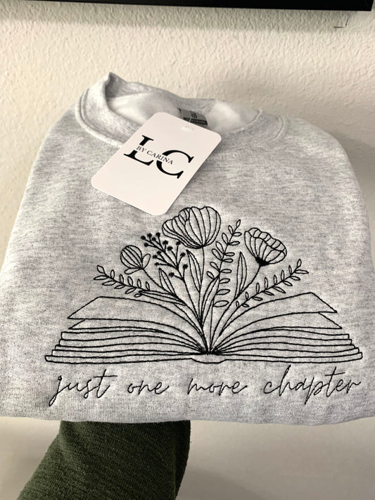 "One More Chapter" Embroidered Sweatshirt