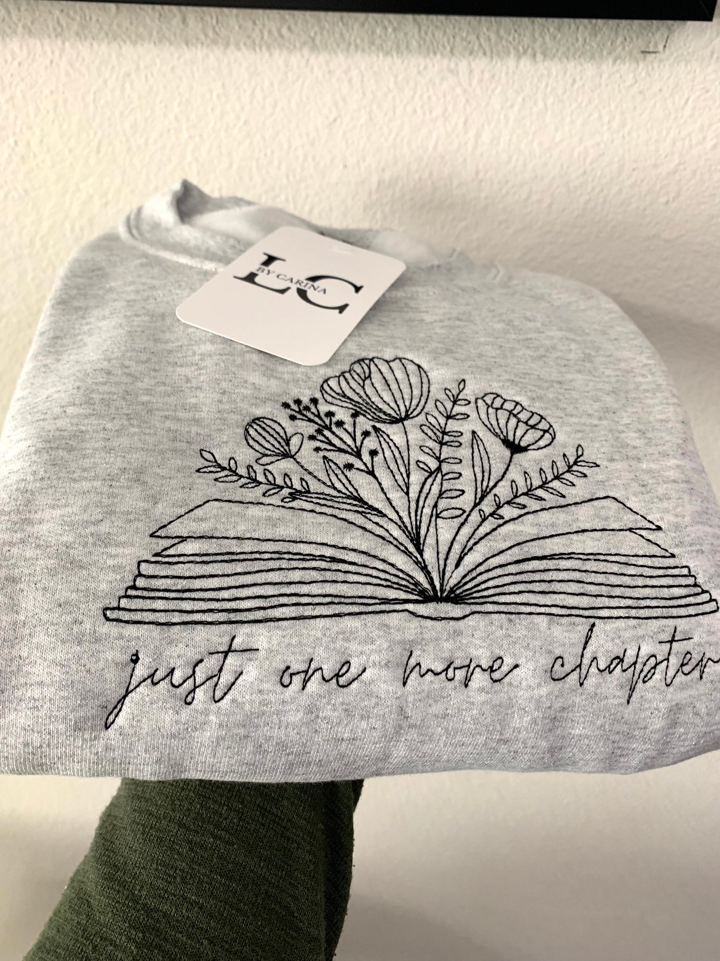 "One More Chapter" Embroidered Sweatshirt