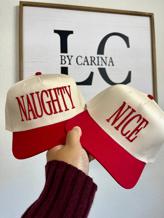Naughty & Nice Trucker Hats