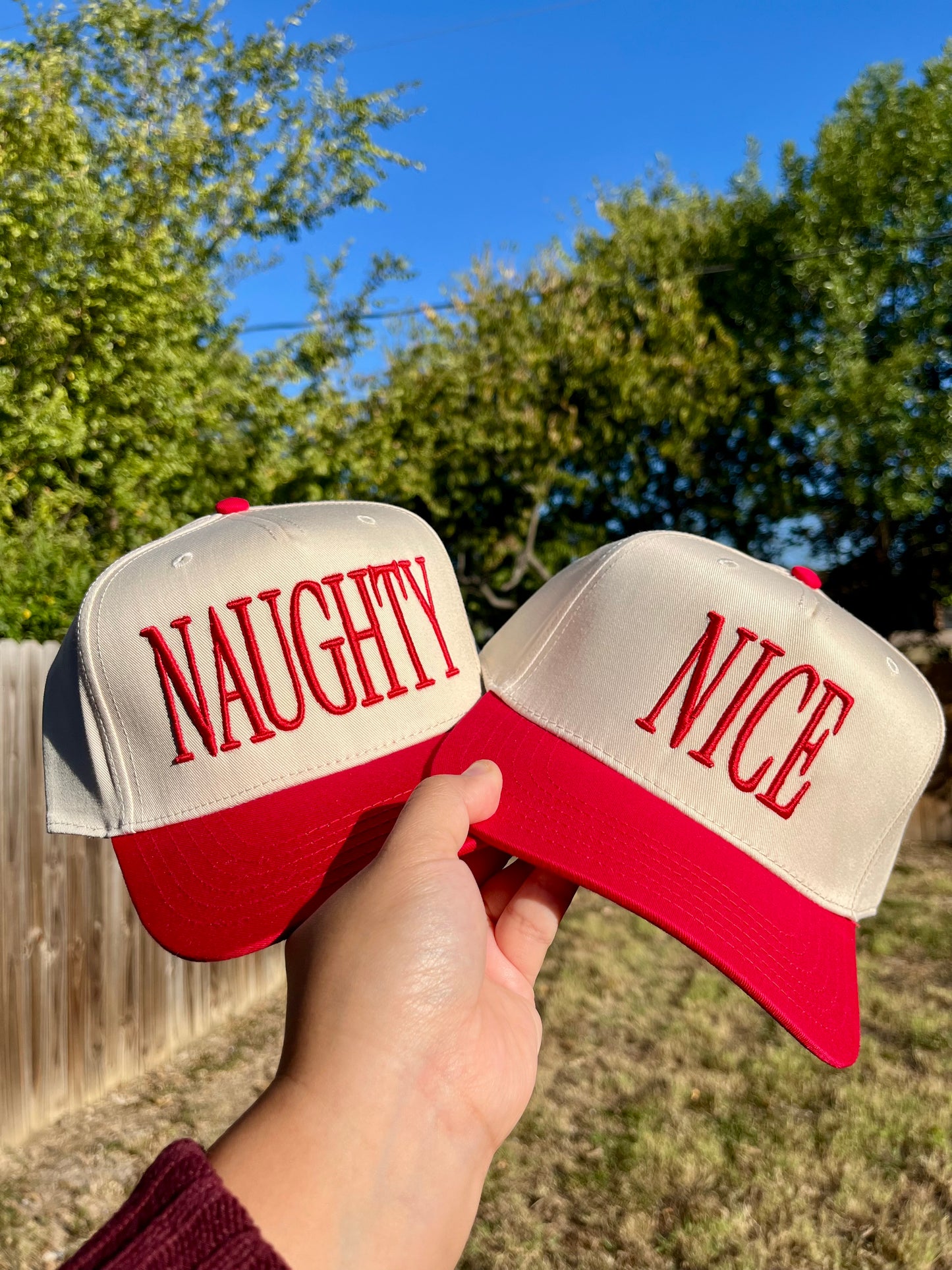 Naughty & Nice Trucker Hats