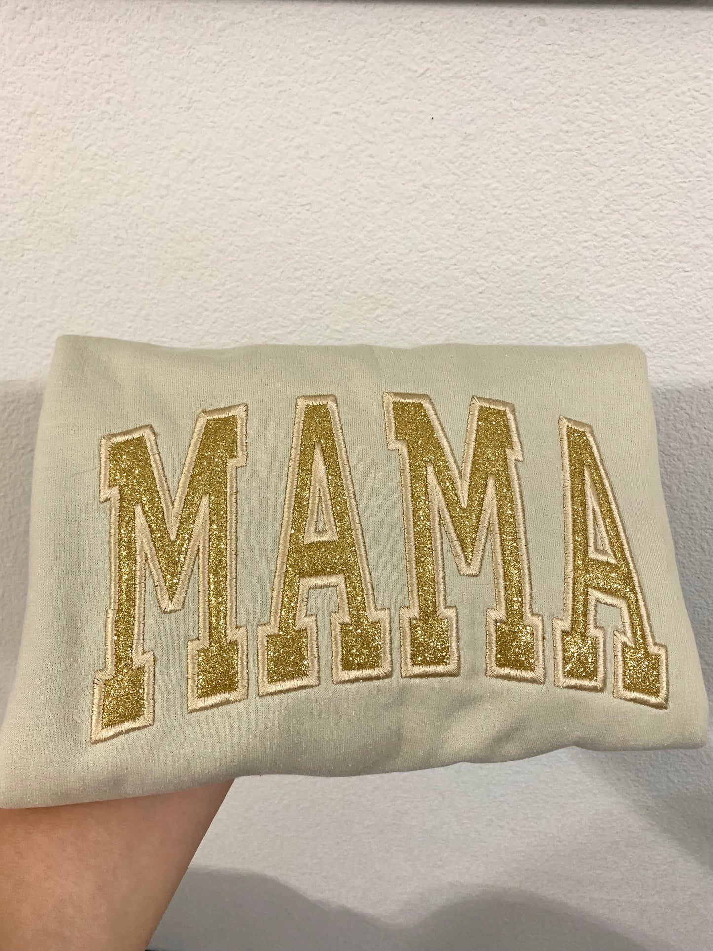 GOLD-MAMA Glitter HTV Embroidered Apparel