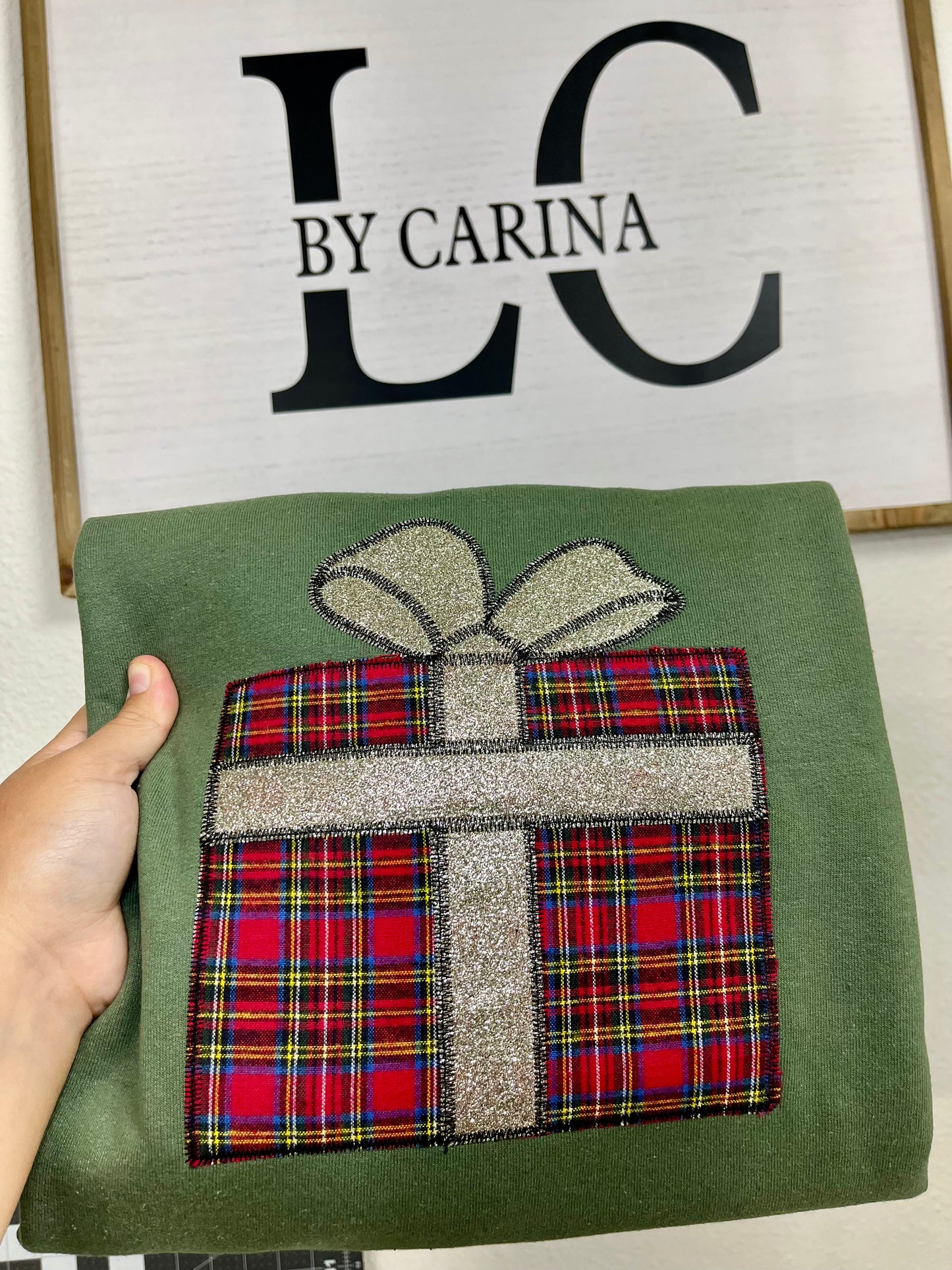 Plaid Gift Box Sweatshirt