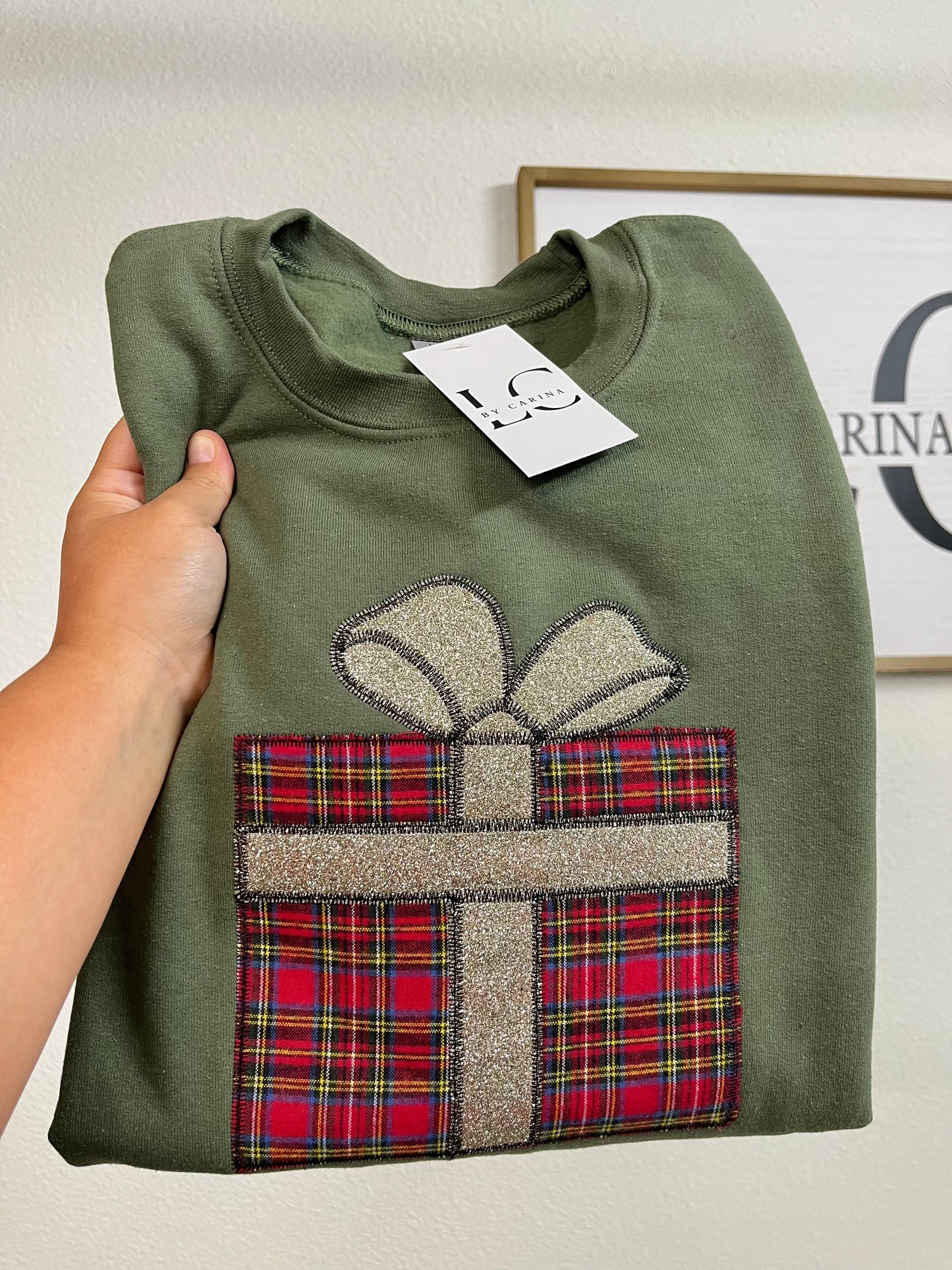 Plaid Gift Box Sweatshirt