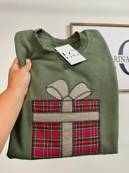 Plaid Gift Box Sweatshirt