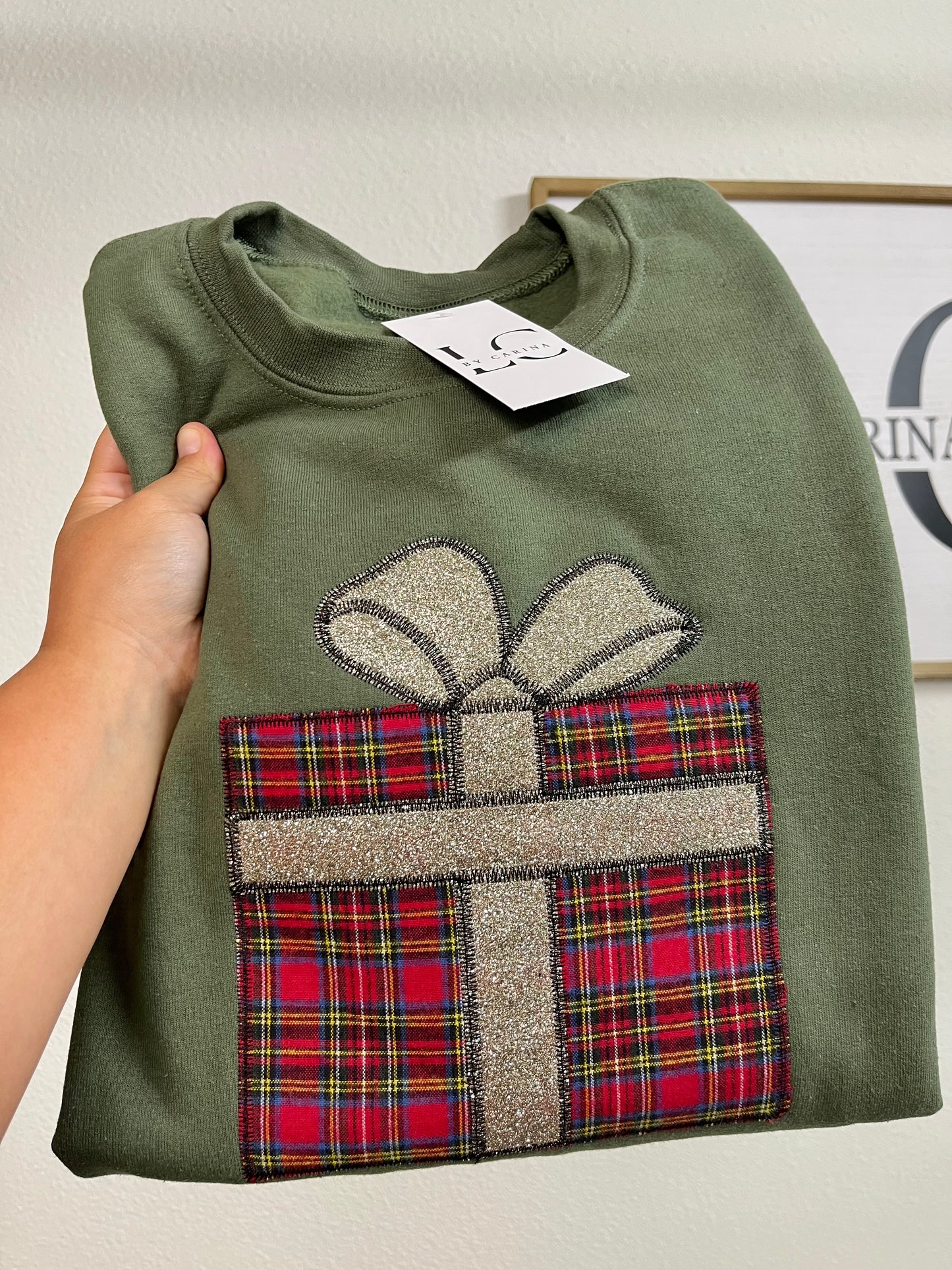 Plaid Gift Box Sweatshirt