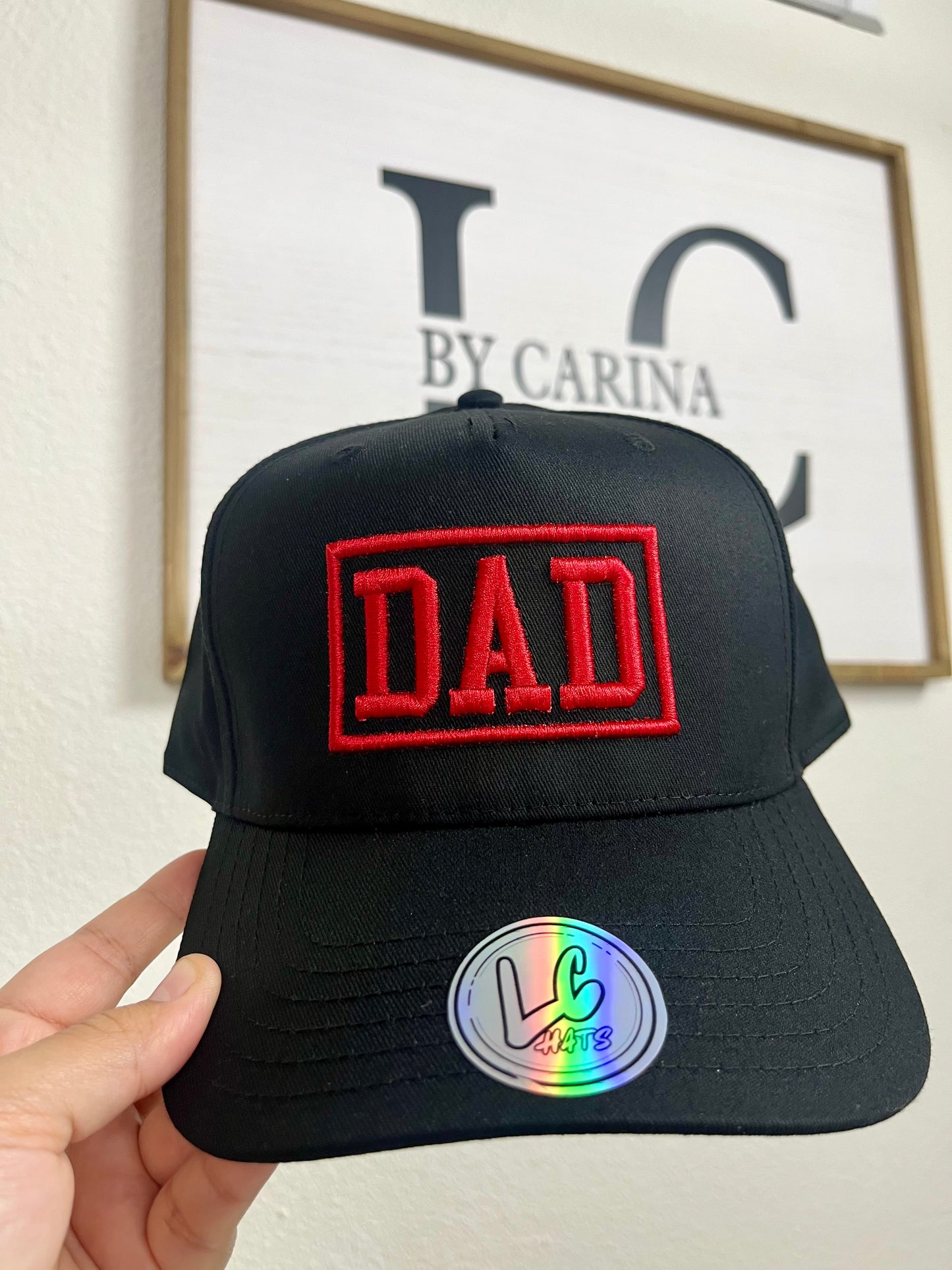 "DAD" Box Logo Embroidered Hat