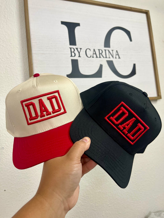 "DAD" Box Logo Embroidered Hat