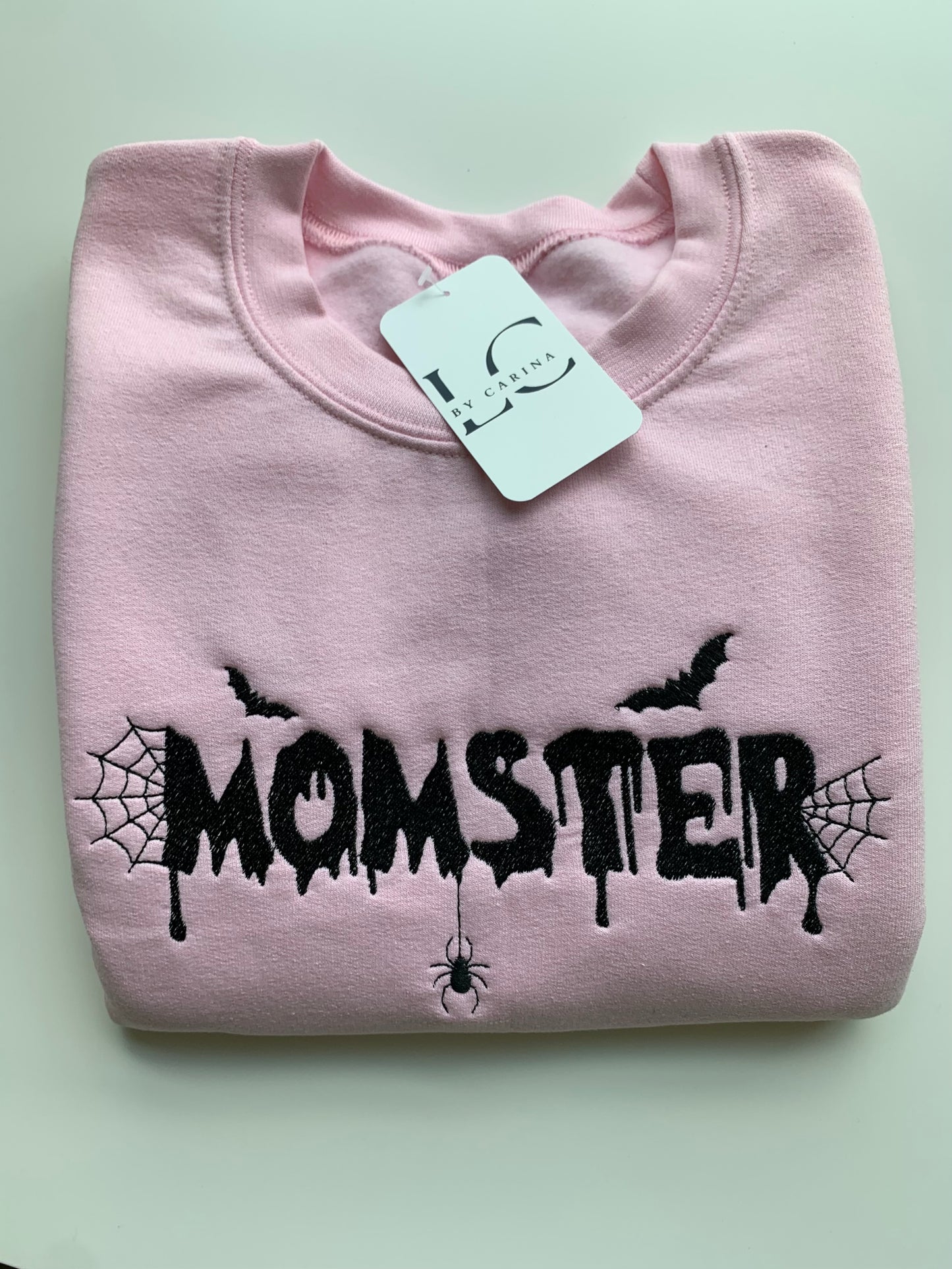 MOMSTER Embroidered Pink Sweatshirt