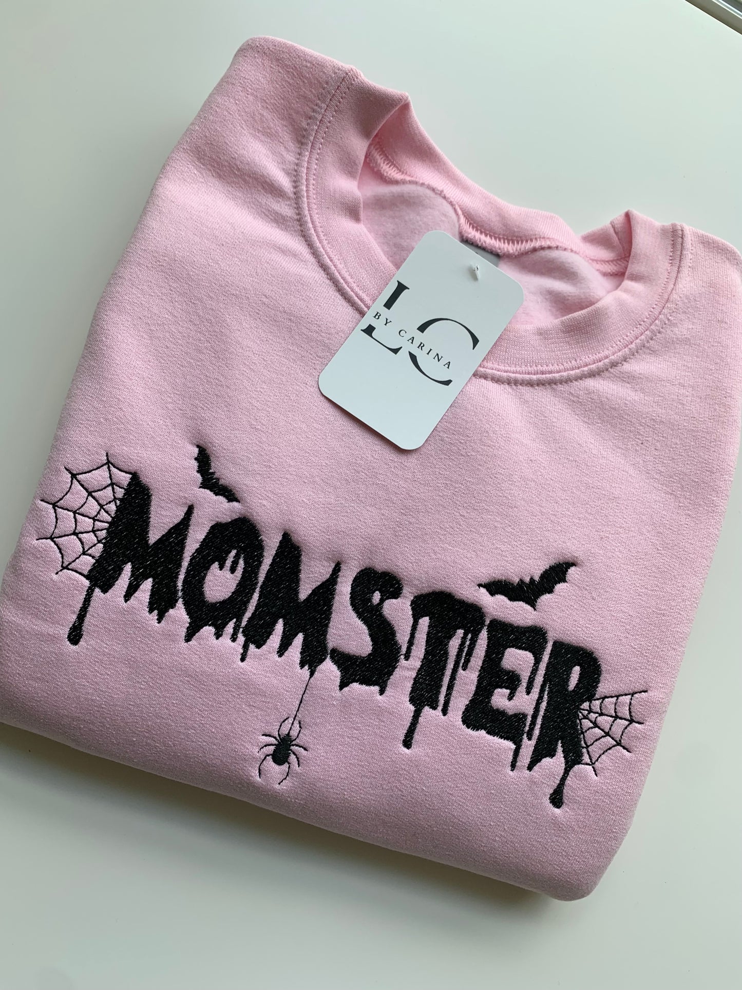 MOMSTER Embroidered Pink Sweatshirt