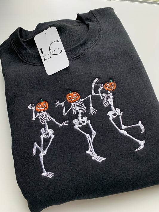 Dancing Skeletons Embroidered Sweatshirt