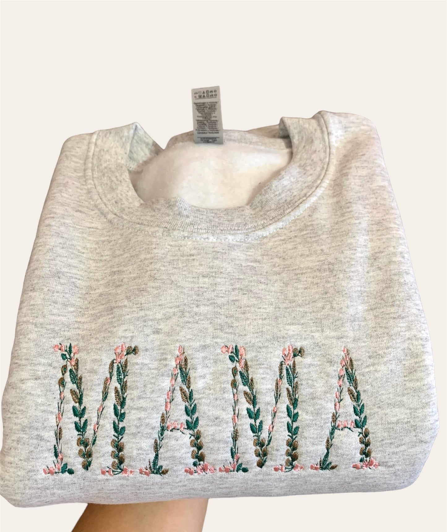 Floral MAMA Embroidered Sweatshirt