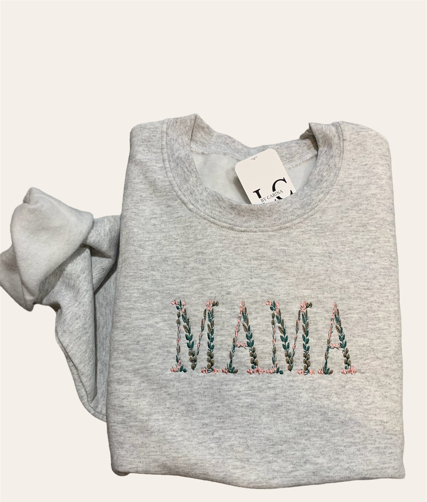 Floral MAMA Embroidered Sweatshirt