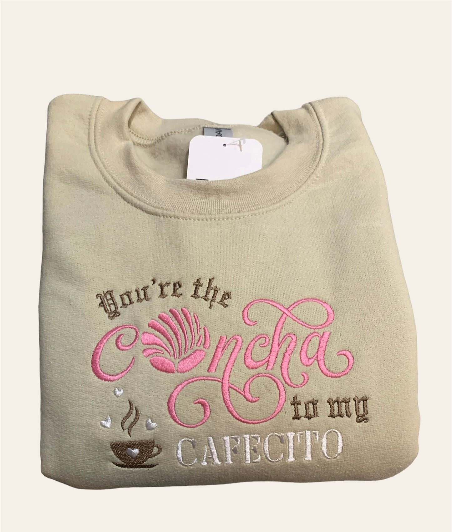 "You're the Concha to My Cafecito" Embroidered Sweatshirt